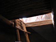 Bandelier Kiva, Light throught the trapdoor entrance